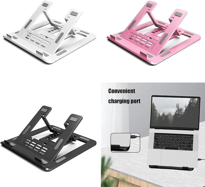 Adjustable Laptop Stand Foldable Bracket for Efficient Cooling Stable Height Ergonomic Design - Image 2